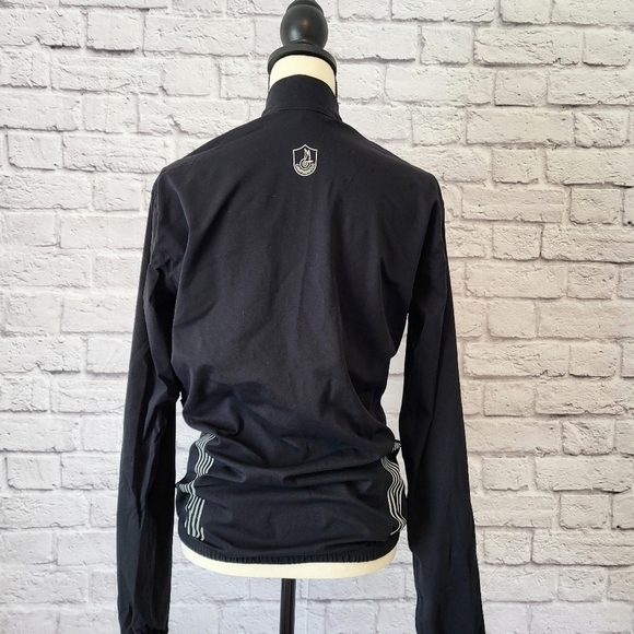 Campagnolo black rain proof cycling zipper closure windbreaker jacket size S - Picture 8 of 13